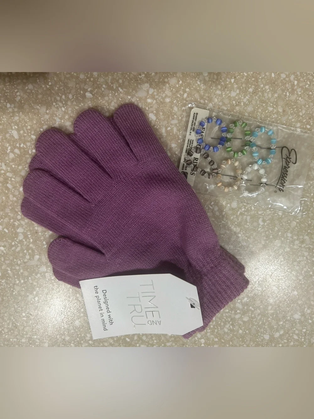 BRAND NEW GLOVES with NEW cute rings